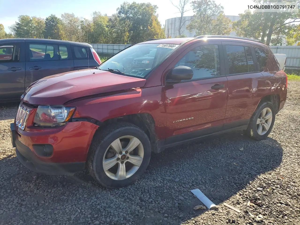 JEEP COMPASS 2016, VIN 1C4NJDBB1GD791747