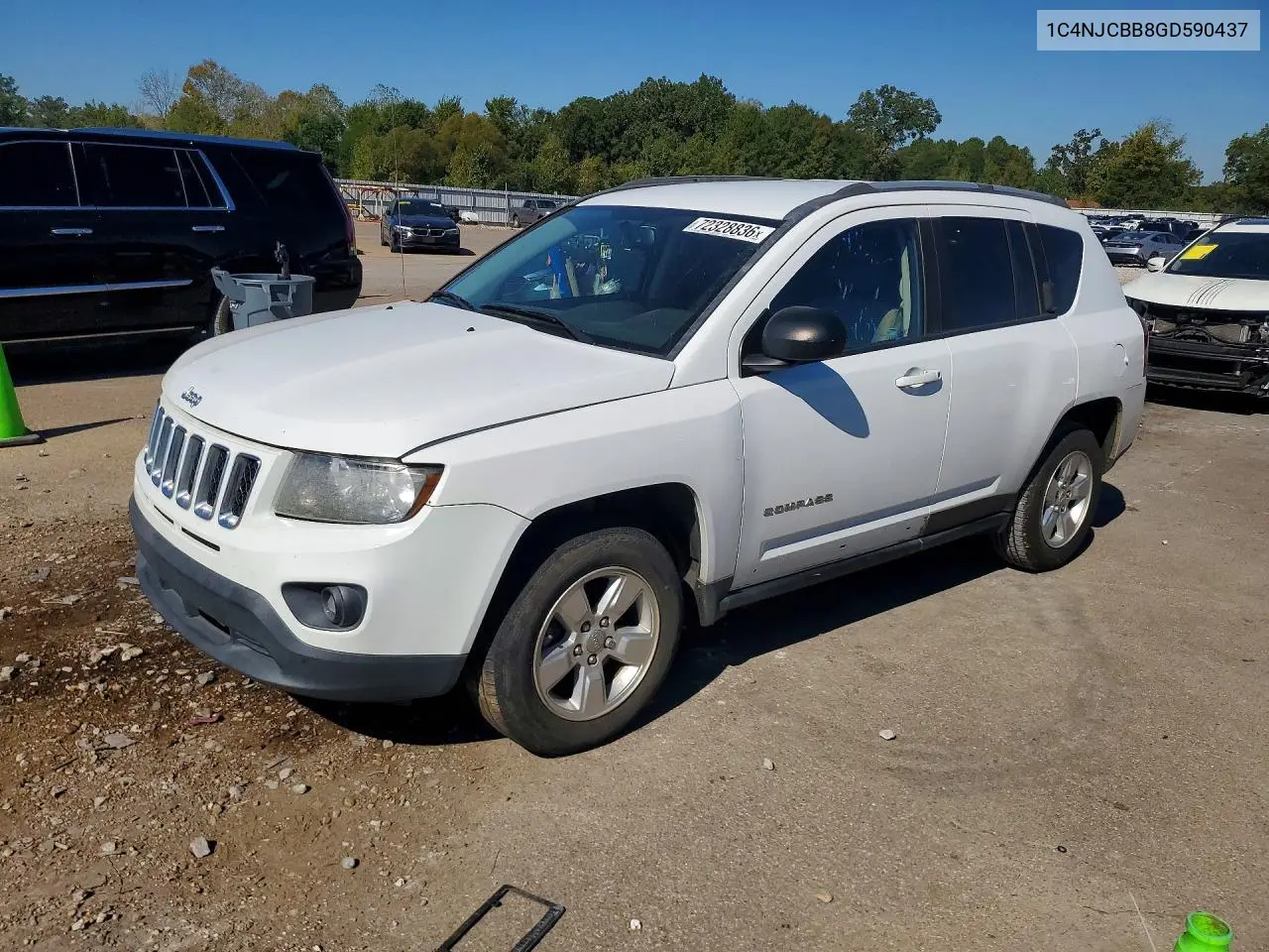 JEEP COMPASS 2016, VIN 1C4NJCBB8GD590437