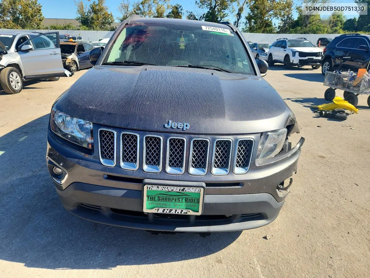 2016 JEEP COMPASS VIN 1C4NJDEB5GD751330 — фото 5