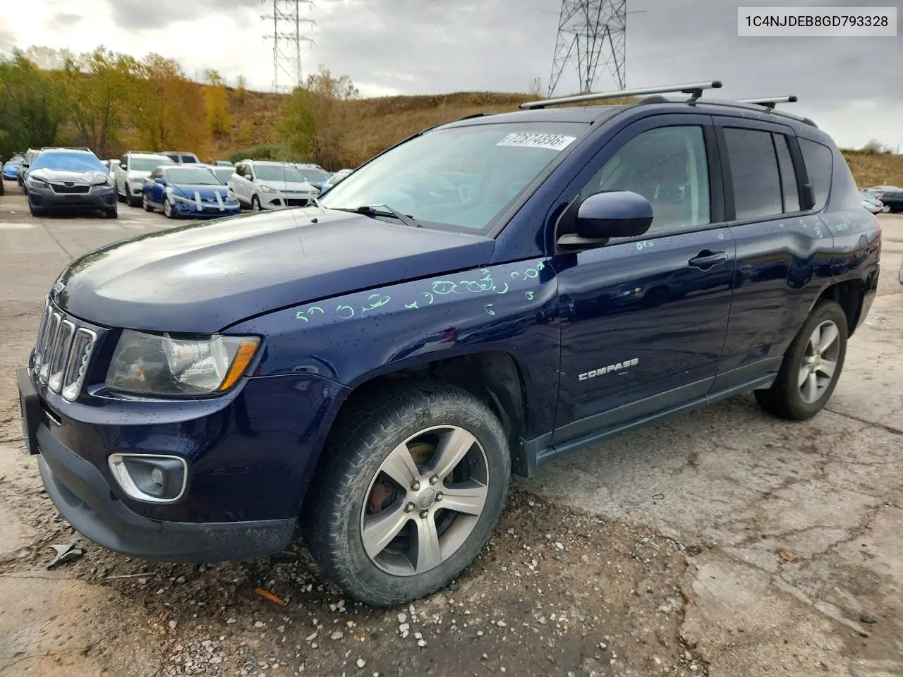 JEEP COMPASS 2016, VIN 1C4NJDEB8GD793328