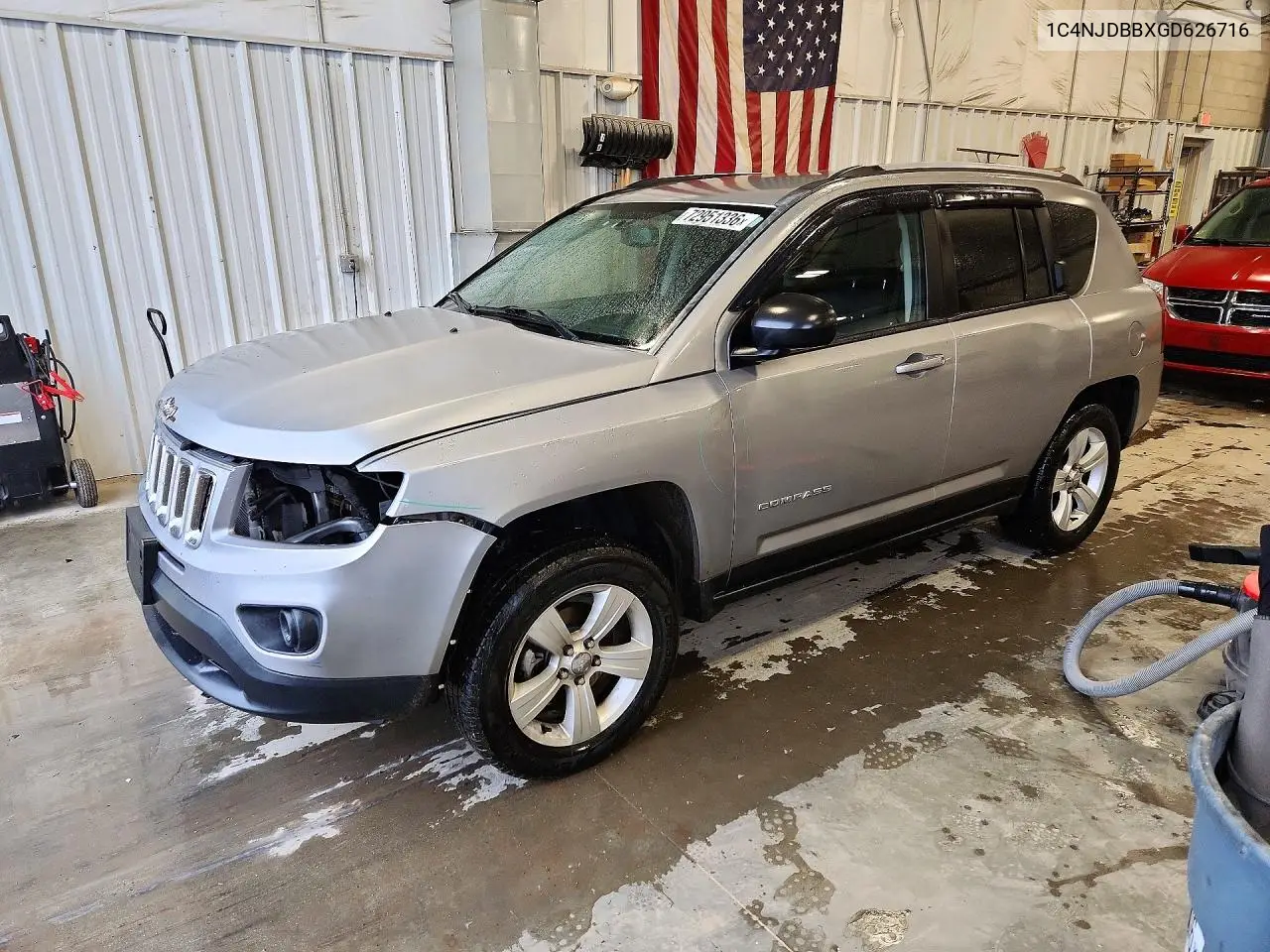 JEEP COMPASS 2016, VIN 1C4NJDBBXGD626716
