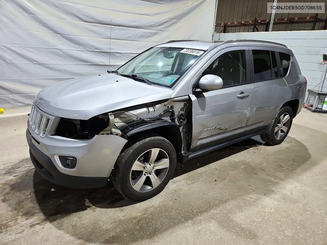 JEEP COMPASS 2016, VIN 1C4NJDEB5GD708655