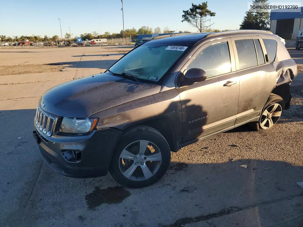 JEEP COMPASS 2017, VIN 1C4NJDEB8HD192700