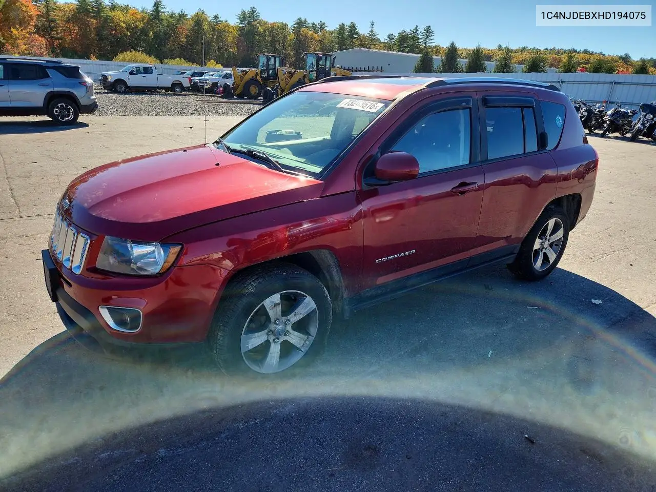 JEEP COMPASS 2017, VIN 1C4NJDEBXHD194075