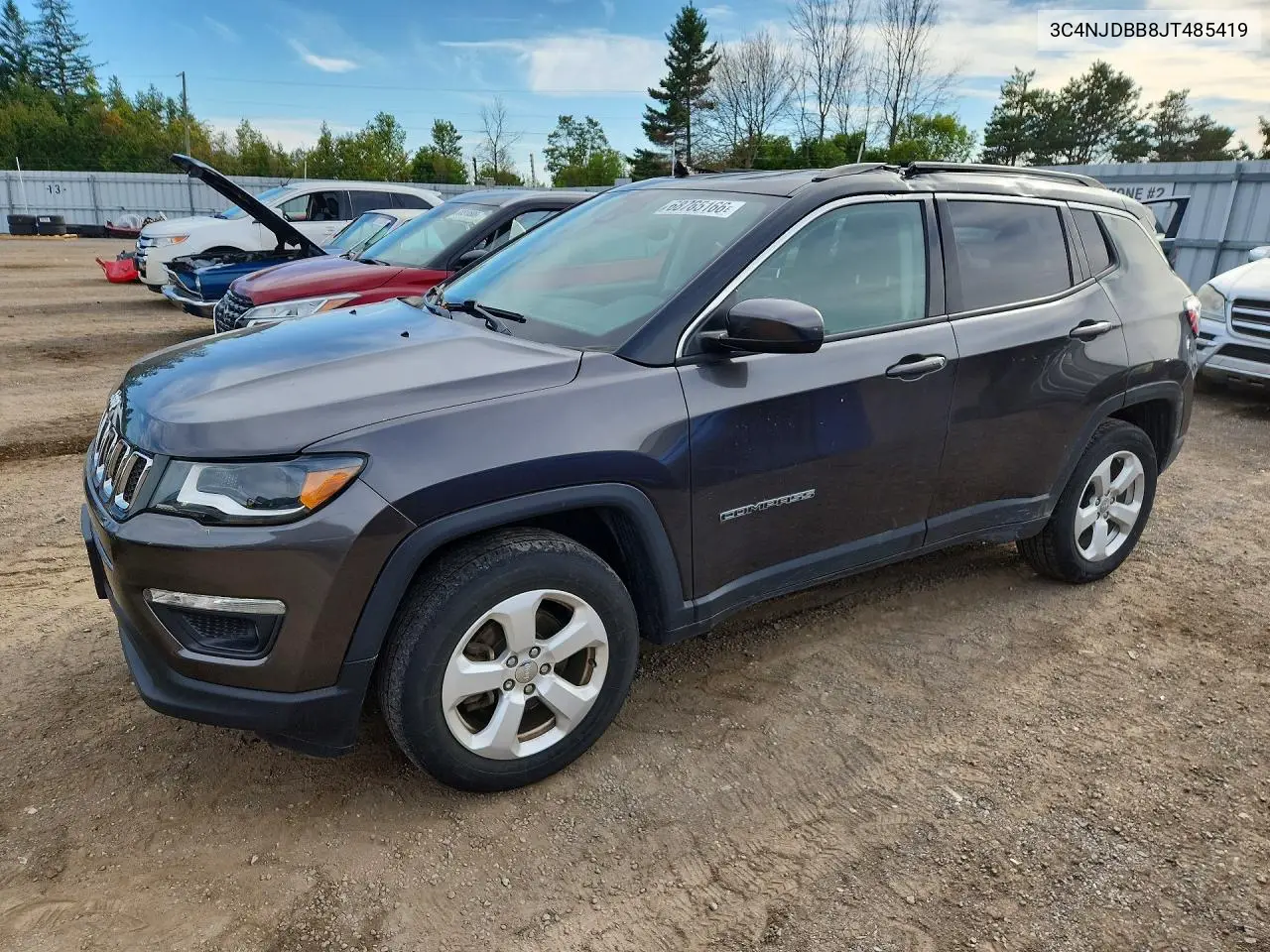 JEEP COMPASS 2018, VIN 3C4NJDBB8JT485419