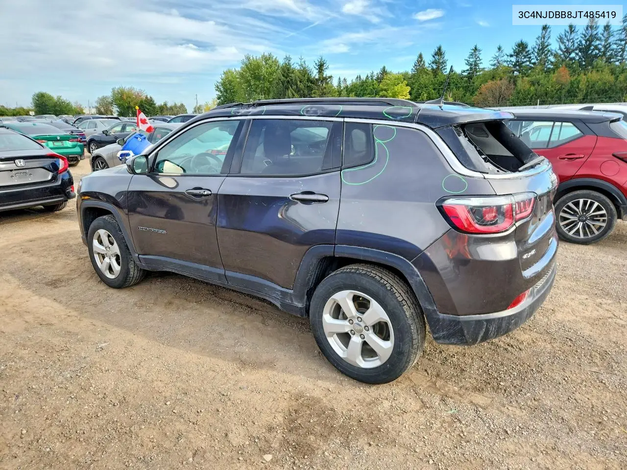 2018 JEEP COMPASS VIN 3C4NJDBB8JT485419 — фото 2