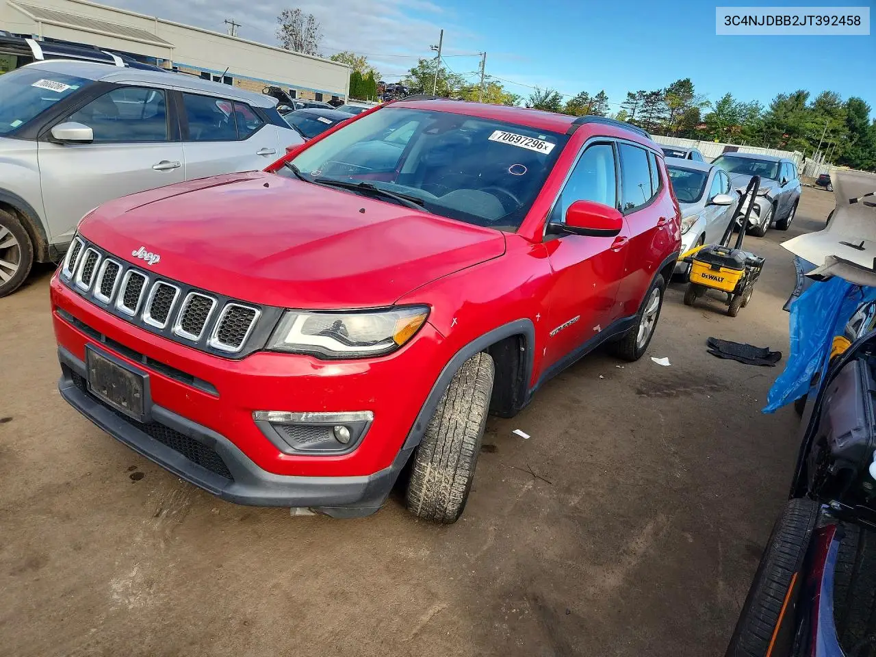 JEEP COMPASS 2018, VIN 3C4NJDBB2JT392458