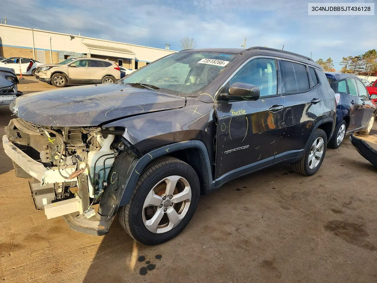JEEP COMPASS 2018, VIN 3C4NJDBB5JT436128