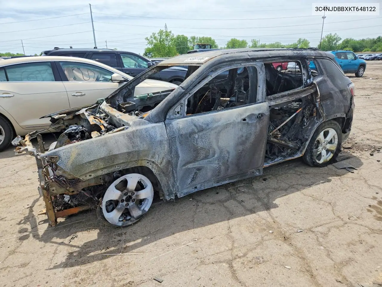 JEEP COMPASS 2019, VIN 3C4NJDBBXKT648122