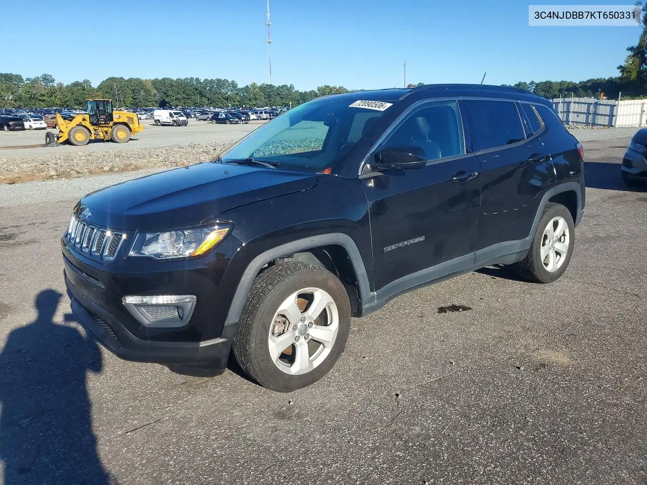 JEEP COMPASS 2019, VIN 3C4NJDBB7KT650331