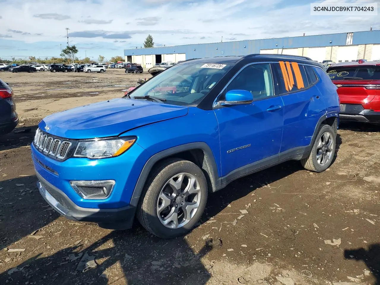 JEEP COMPASS 2019, VIN 3C4NJDCB9KT704243