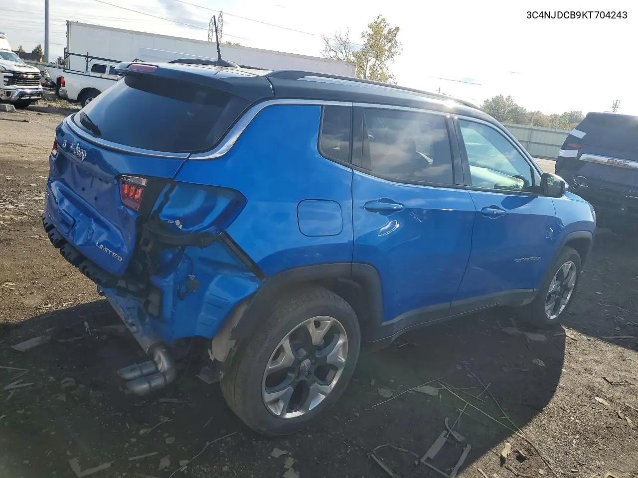 2019 JEEP COMPASS VIN 3C4NJDCB9KT704243 — фото 3