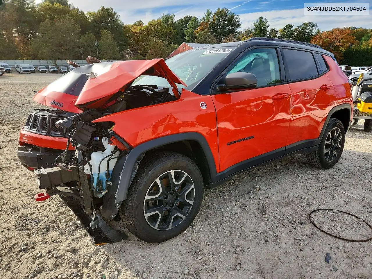 JEEP COMPASS 2019, VIN 3C4NJDDB2KT704504