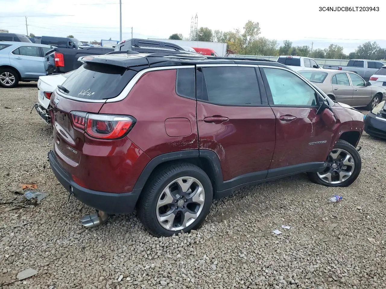 2020 JEEP COMPASS VIN 3C4NJDCB6LT203943 — фото 3