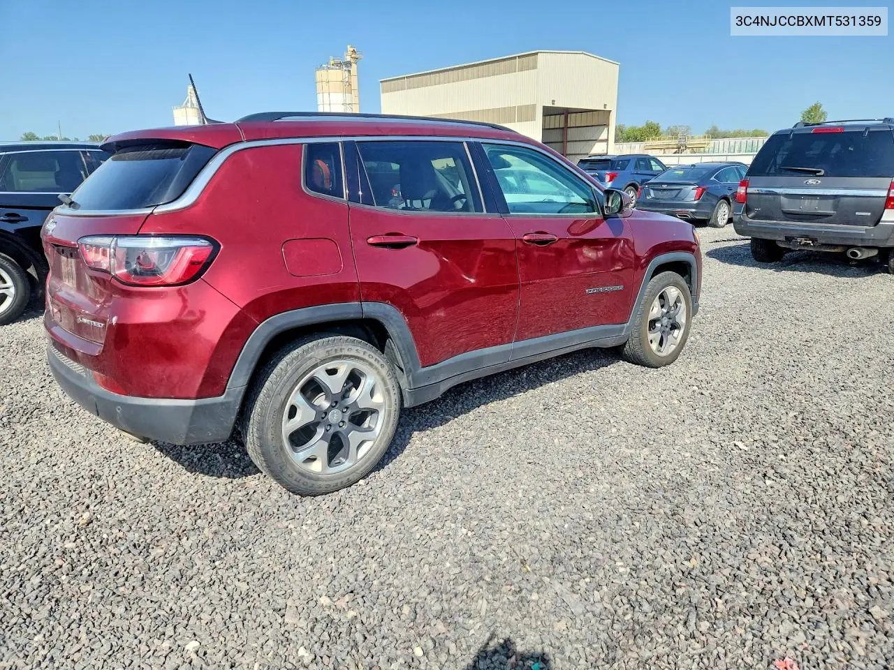 2021 JEEP COMPASS VIN 3C4NJCCBXMT531359 — фото 3