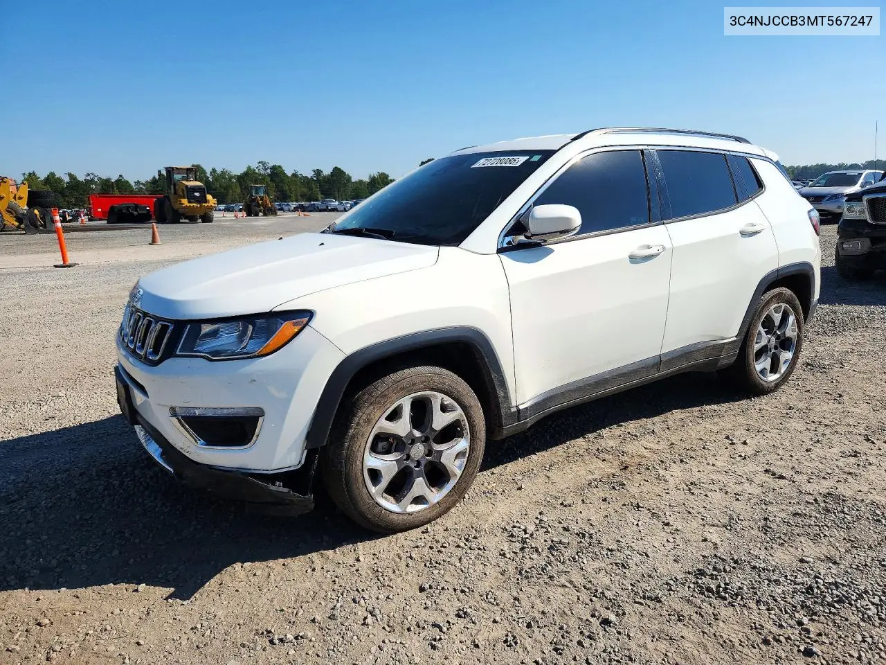 JEEP COMPASS 2021, VIN 3C4NJCCB3MT567247