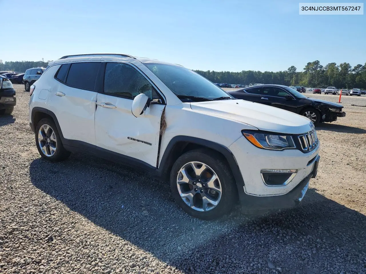 2021 JEEP COMPASS VIN 3C4NJCCB3MT567247 — фото 4