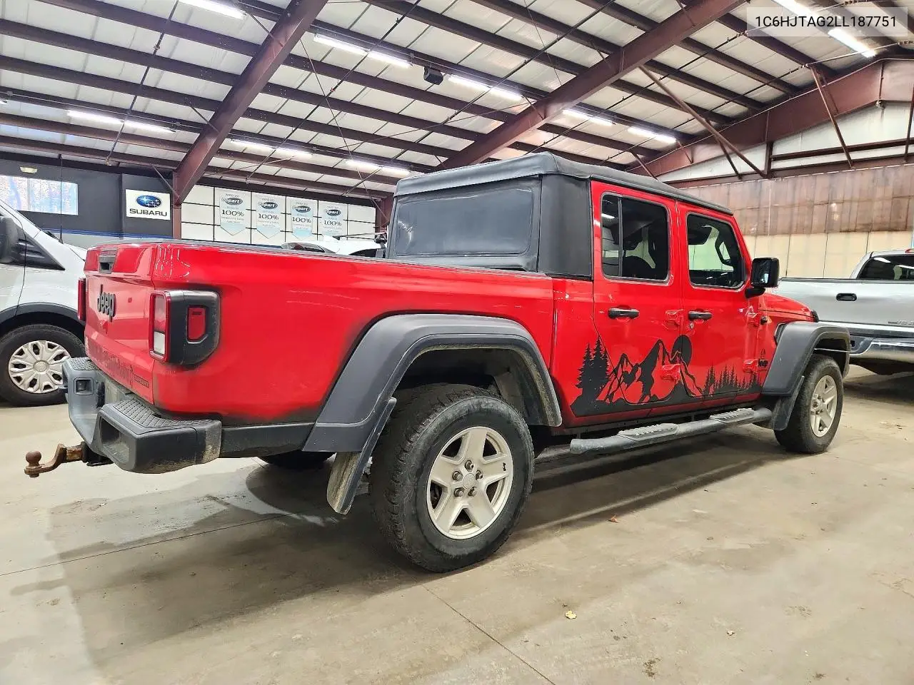 2020 JEEP GLADIATOR VIN 1C6HJTAG2LL187751 — фото 3