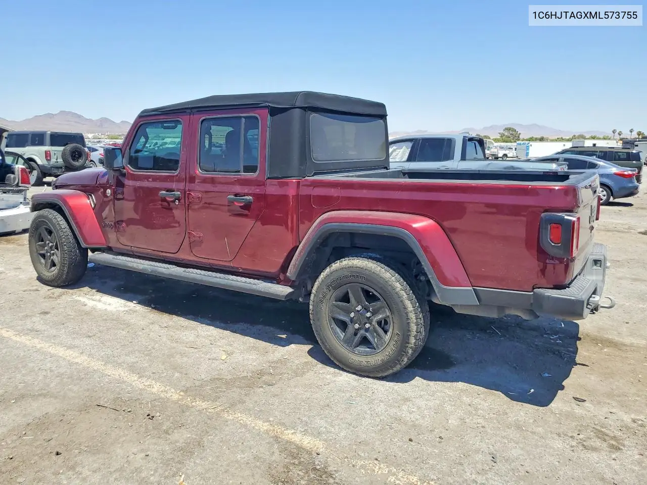 2021 JEEP GLADIATOR VIN 1C6HJTAGXML573755 — фото 2