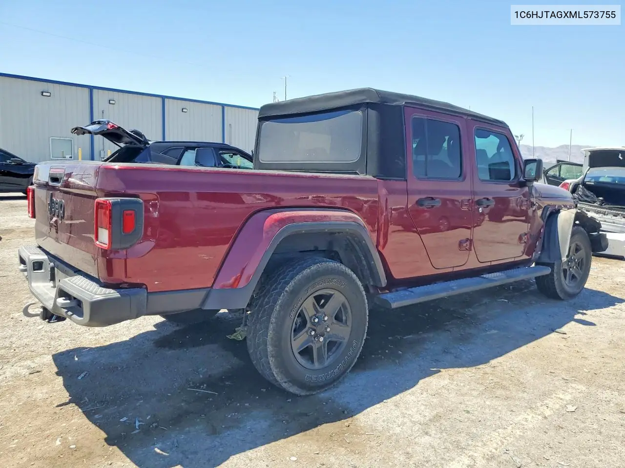 2021 JEEP GLADIATOR VIN 1C6HJTAGXML573755 — фото 3