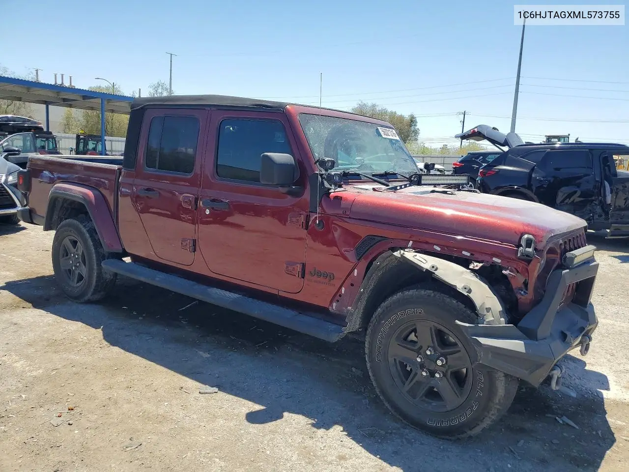 2021 JEEP GLADIATOR VIN 1C6HJTAGXML573755 — фото 4