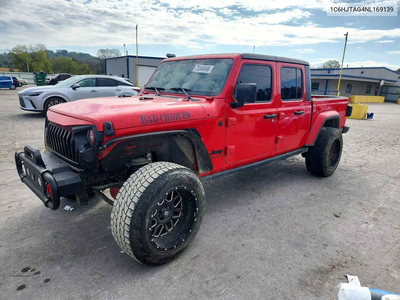 JEEP GLADIATOR 2022, VIN 1C6HJTAG4NL169139