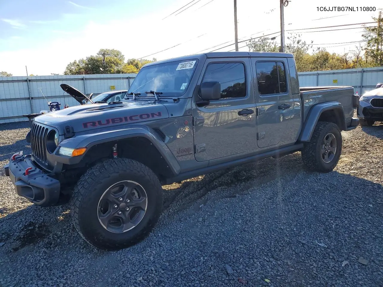 JEEP GLADIATOR 2022, VIN 1C6JJTBG7NL110800