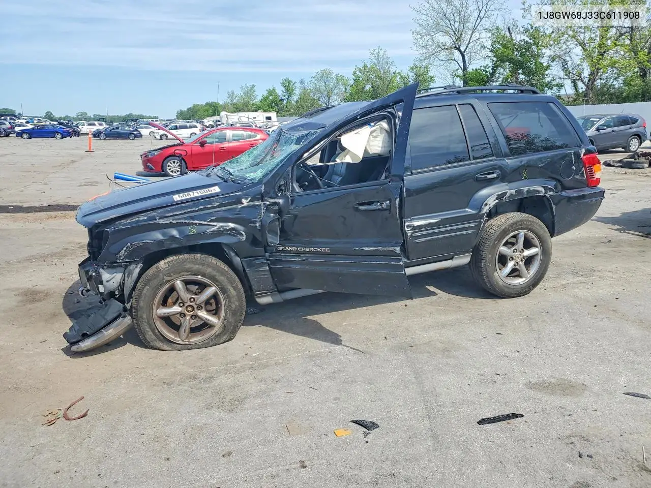 JEEP GRAND CHEROKEE 2003, VIN 1J8GW68J33C611908