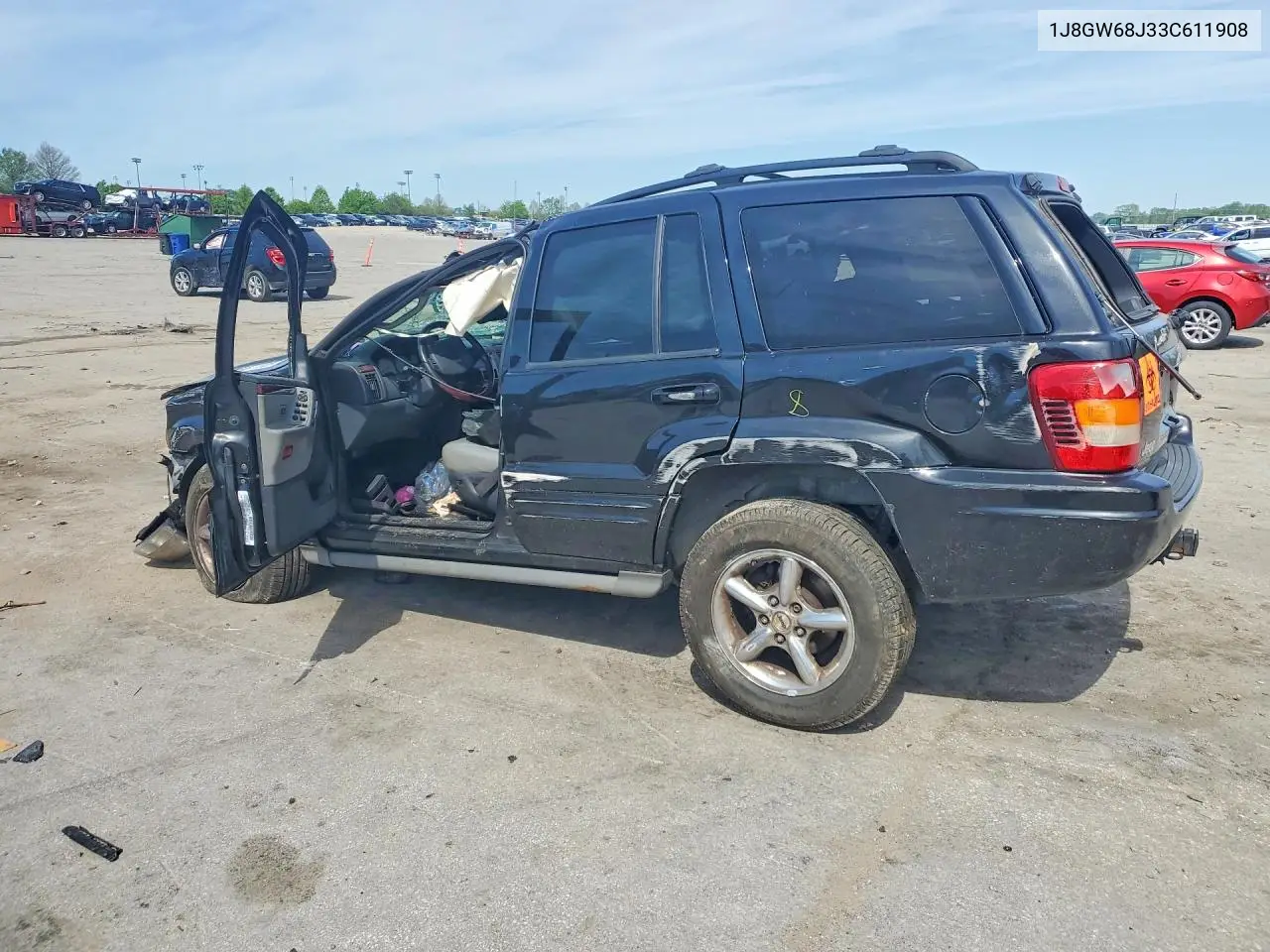 2003 JEEP GRAND CHEROKEE VIN 1J8GW68J33C611908 — фото 2