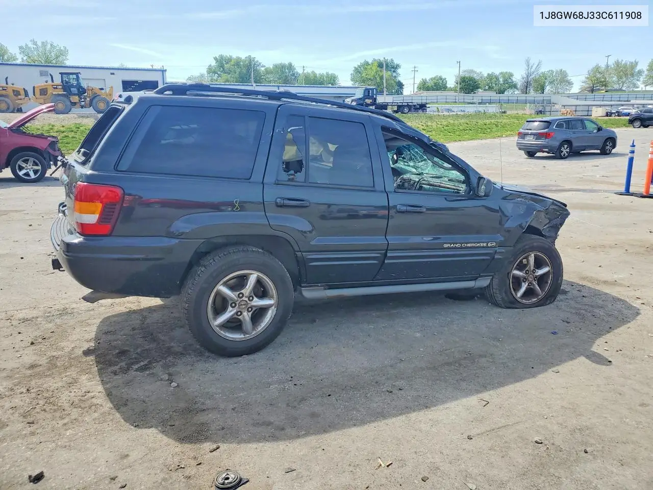 2003 JEEP GRAND CHEROKEE VIN 1J8GW68J33C611908 — фото 3