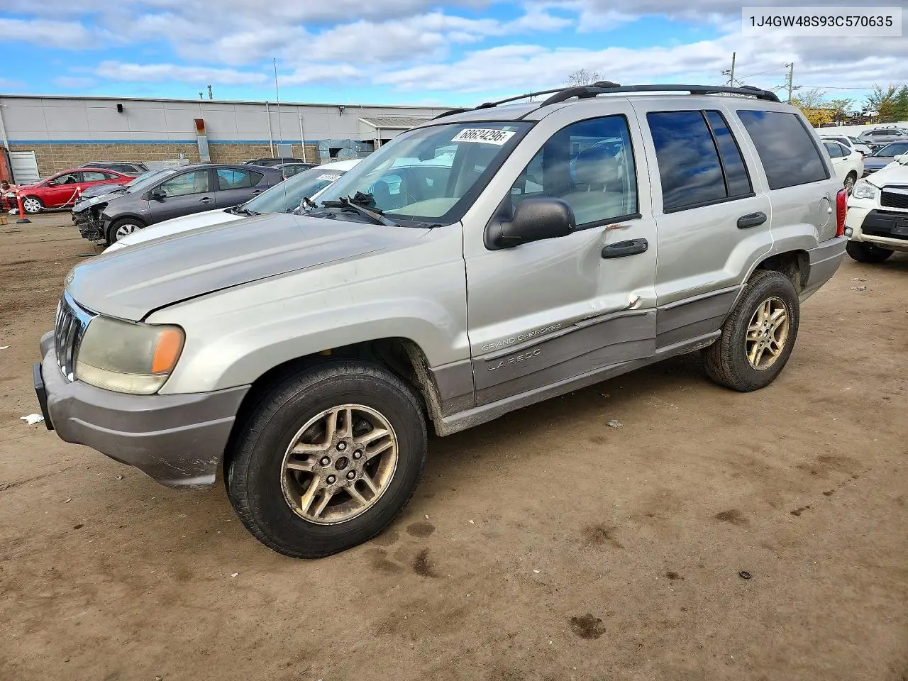 JEEP GRAND CHEROKEE 2003, VIN 1J4GW48S93C570635