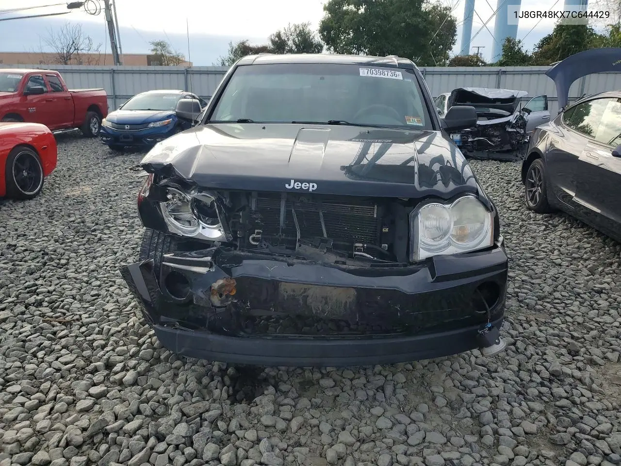 2007 JEEP GRAND CHEROKEE VIN 1J8GR48KX7C644429 — фото 5