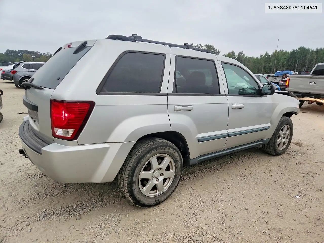 2008 JEEP GRAND CHEROKEE VIN 1J8GS48K78C104641 — фото 3