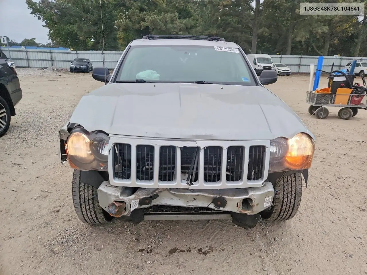 2008 JEEP GRAND CHEROKEE VIN 1J8GS48K78C104641 — фото 5