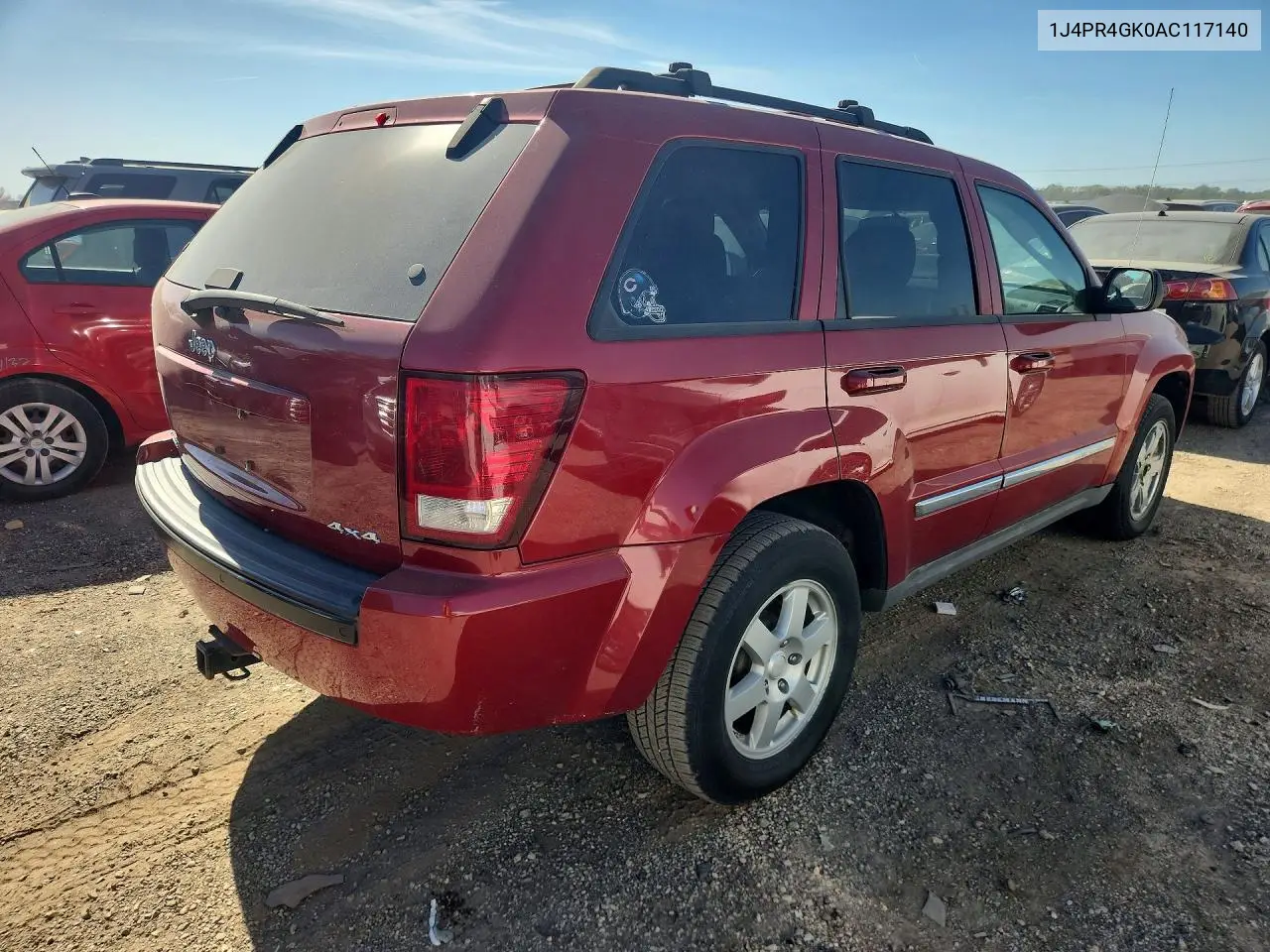 2010 JEEP GRAND CHEROKEE VIN 1J4PR4GK0AC117140 — фото 3