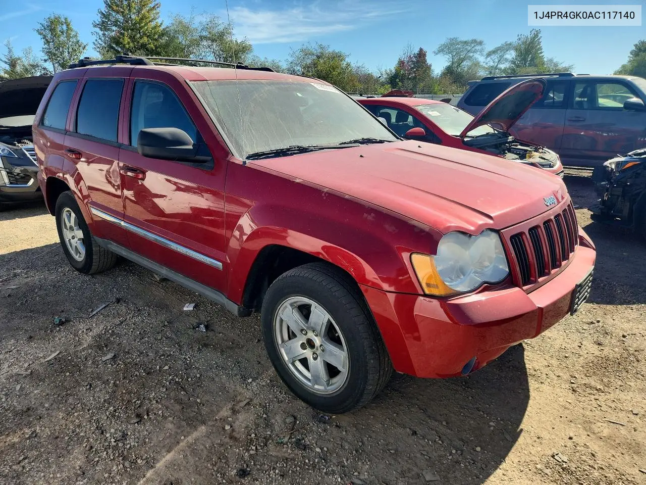 2010 JEEP GRAND CHEROKEE VIN 1J4PR4GK0AC117140 — фото 4