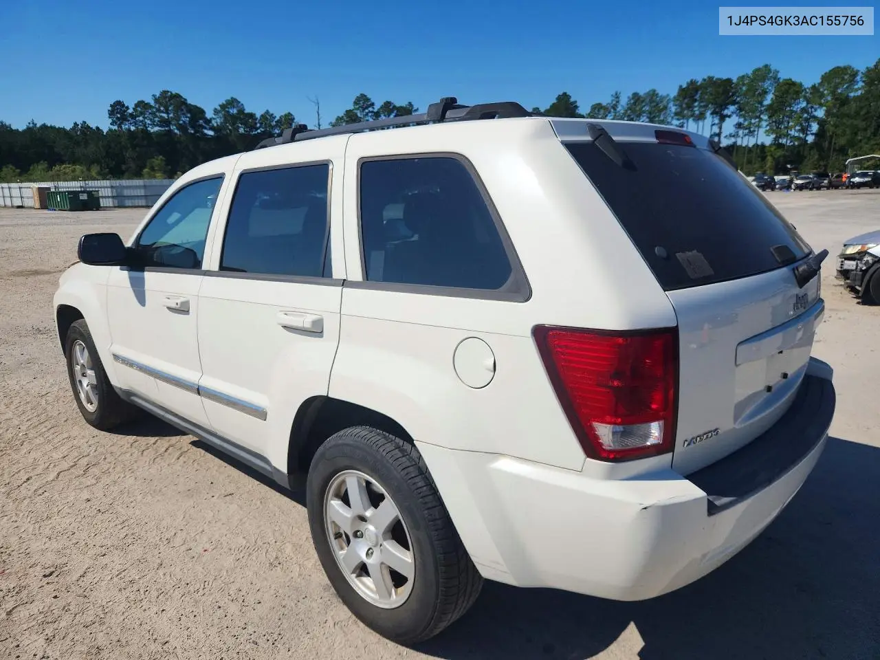 2010 JEEP GRAND CHEROKEE VIN 1J4PS4GK3AC155756 — фото 2