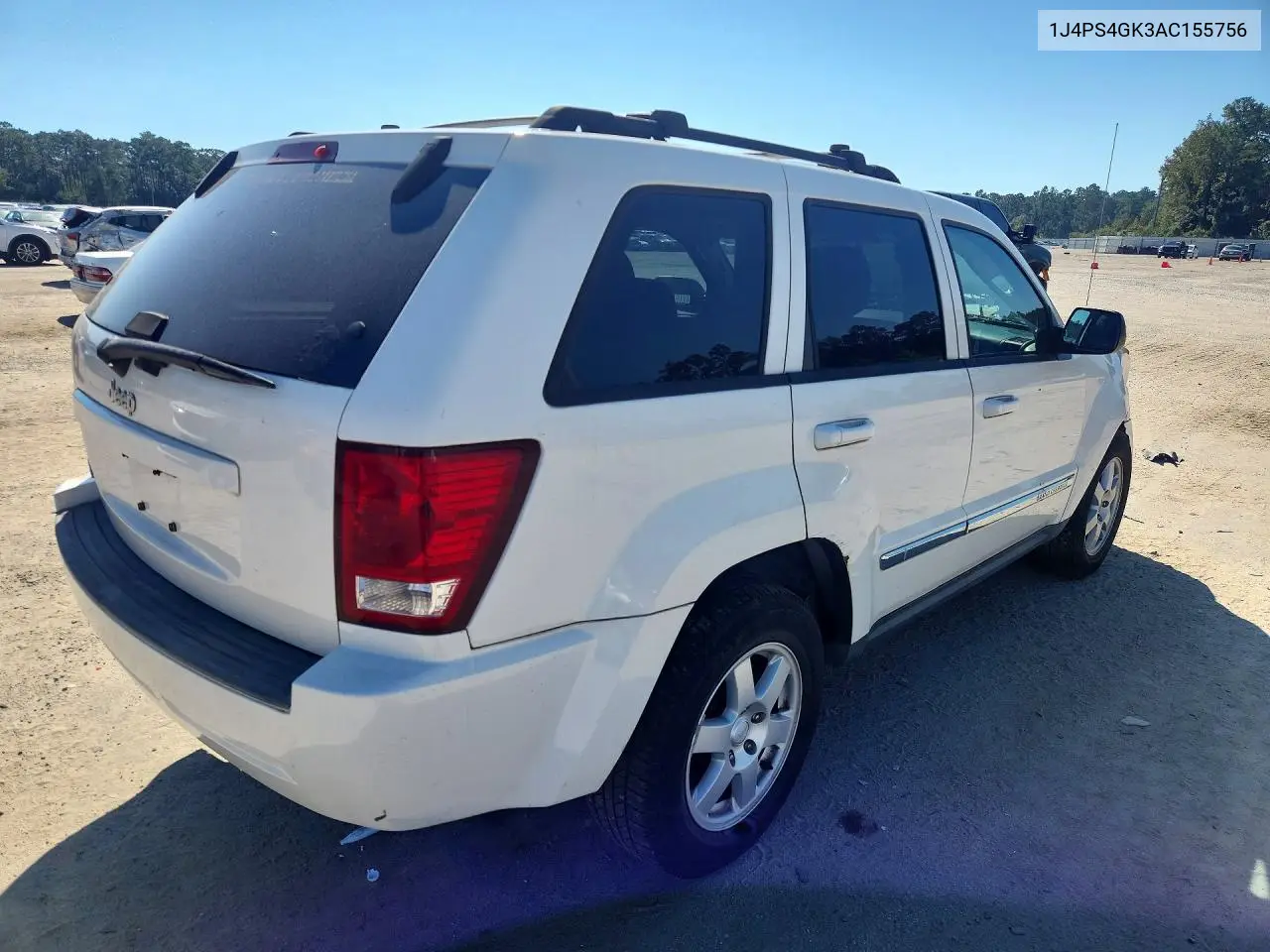 2010 JEEP GRAND CHEROKEE VIN 1J4PS4GK3AC155756 — фото 3