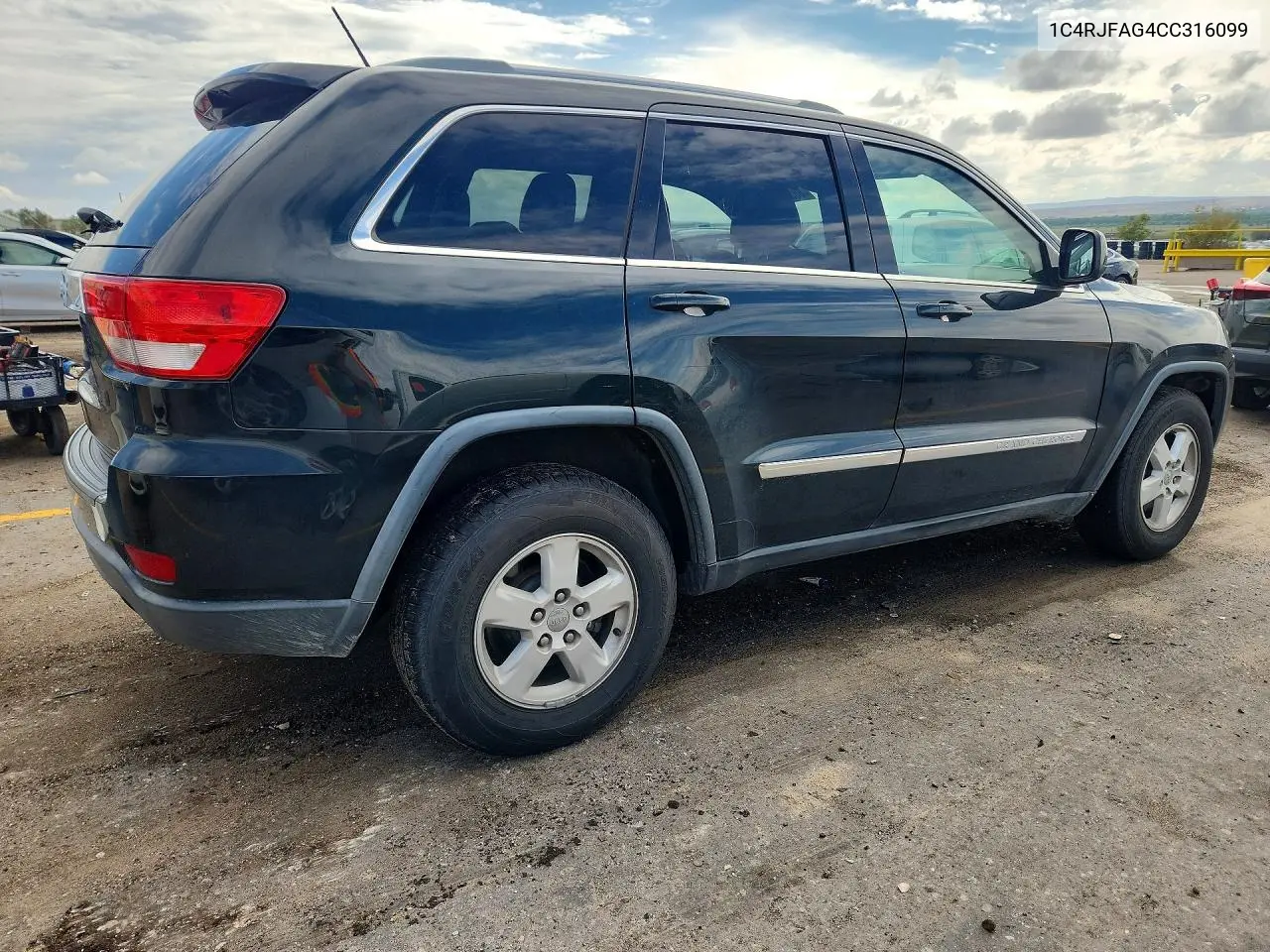 2012 JEEP GRAND CHEROKEE VIN 1C4RJFAG4CC316099 — фото 3