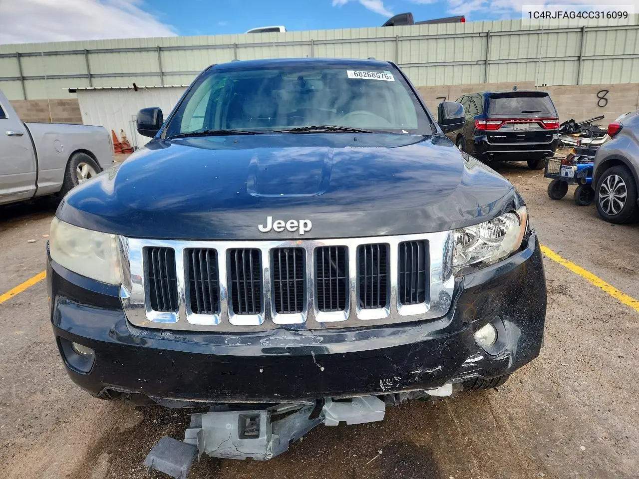2012 JEEP GRAND CHEROKEE VIN 1C4RJFAG4CC316099 — фото 5