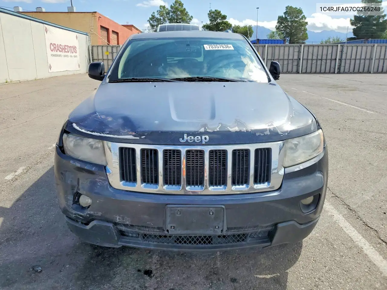 2012 JEEP GRAND CHEROKEE VIN 1C4RJFAG7CC266248 — фото 5