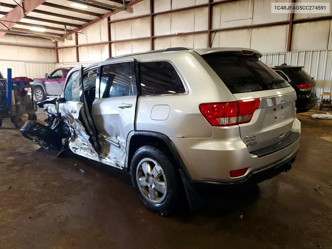 2012 JEEP GRAND CHEROKEE VIN 1C4RJFAG5CC274591 — фото 2