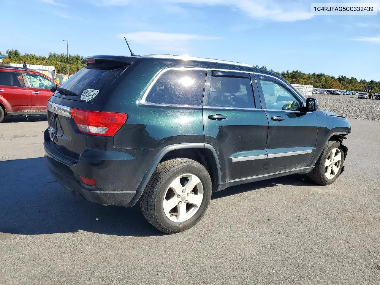 2012 JEEP GRAND CHEROKEE VIN 1C4RJFAG5CC332439 — фото 3