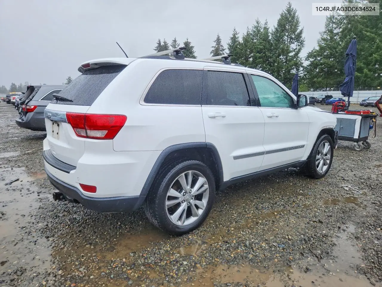 2013 JEEP GRAND CHEROKEE VIN 1C4RJFAG3DC634524 — фото 3