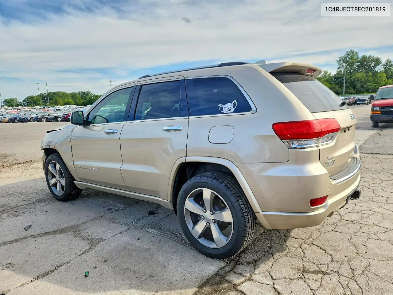 2014 JEEP GRAND CHEROKEE VIN 1C4RJECT8EC201819 — фото 2