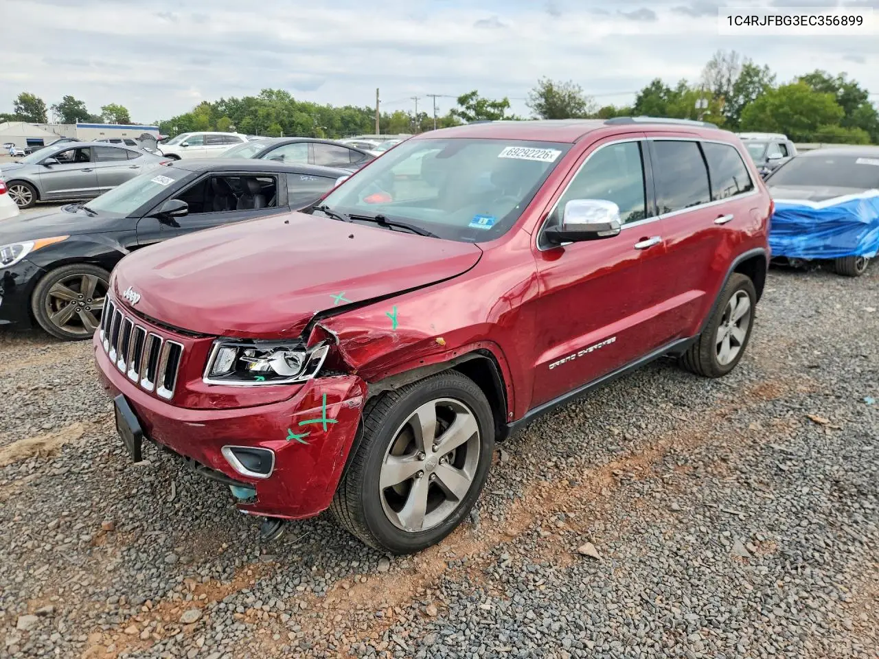 JEEP GRAND CHEROKEE 2014, VIN 1C4RJFBG3EC356899