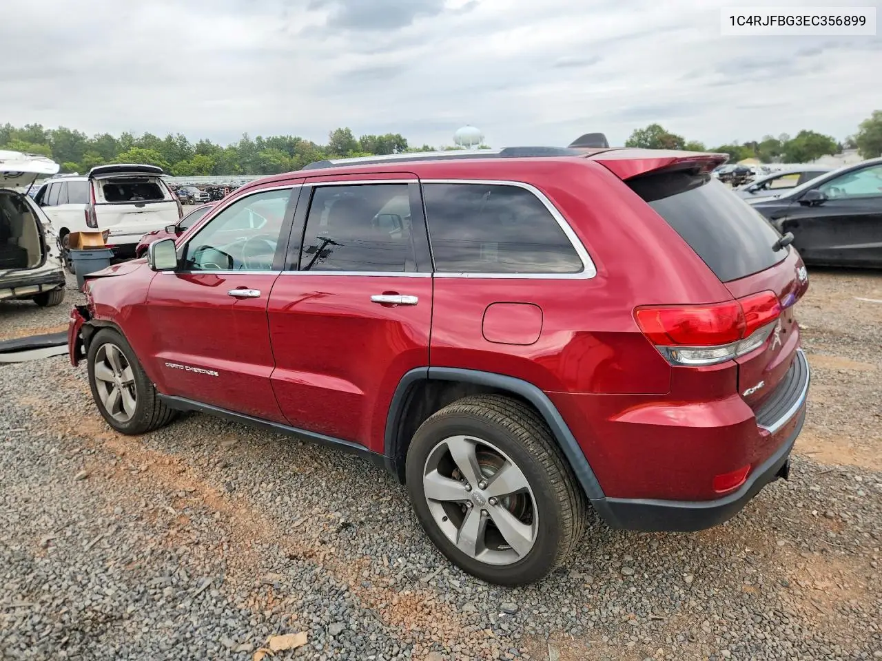 2014 JEEP GRAND CHEROKEE VIN 1C4RJFBG3EC356899 — фото 2
