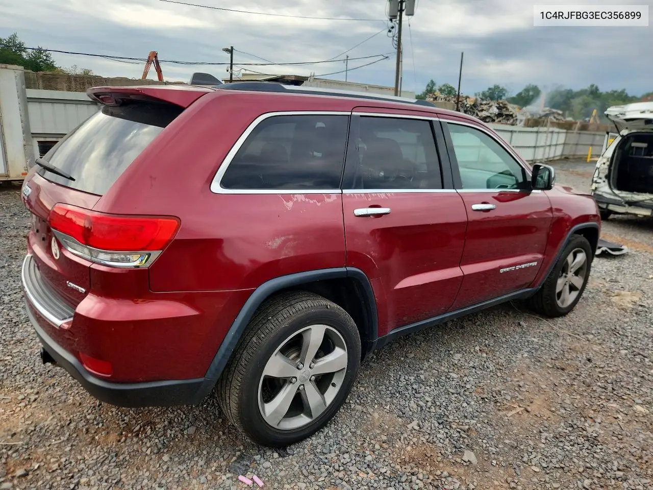 2014 JEEP GRAND CHEROKEE VIN 1C4RJFBG3EC356899 — фото 3