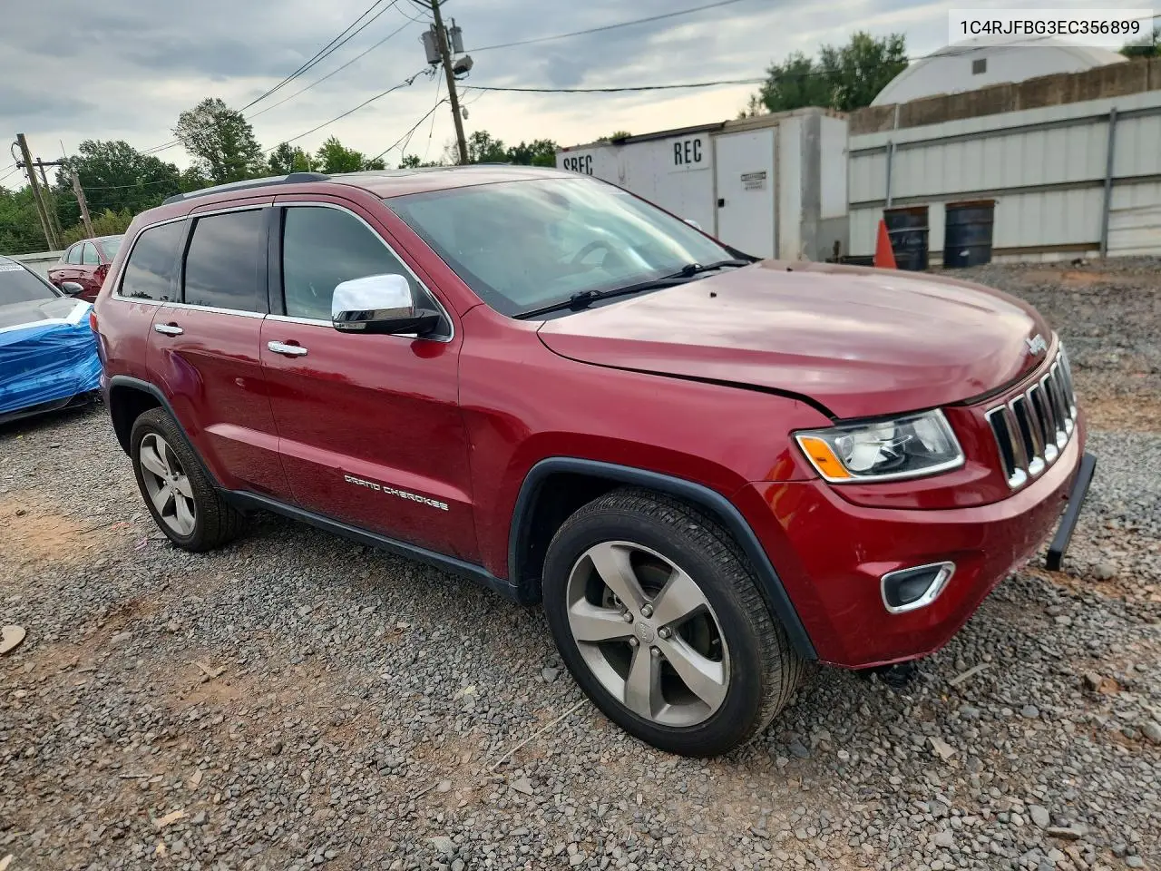 2014 JEEP GRAND CHEROKEE VIN 1C4RJFBG3EC356899 — фото 4