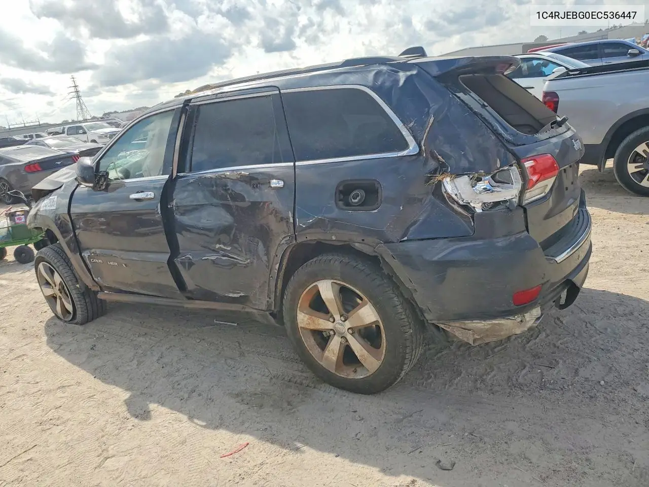 2014 JEEP GRAND CHEROKEE VIN 1C4RJEBG0EC536447 — фото 2